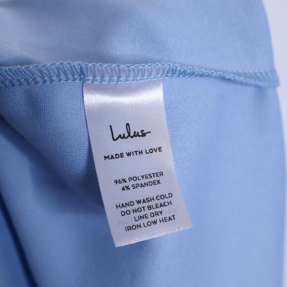 LULUS NEW Last Forever One-Shoulder Ruffled Maxi Dress Powder Blue Women's S - Picture 13 of 13